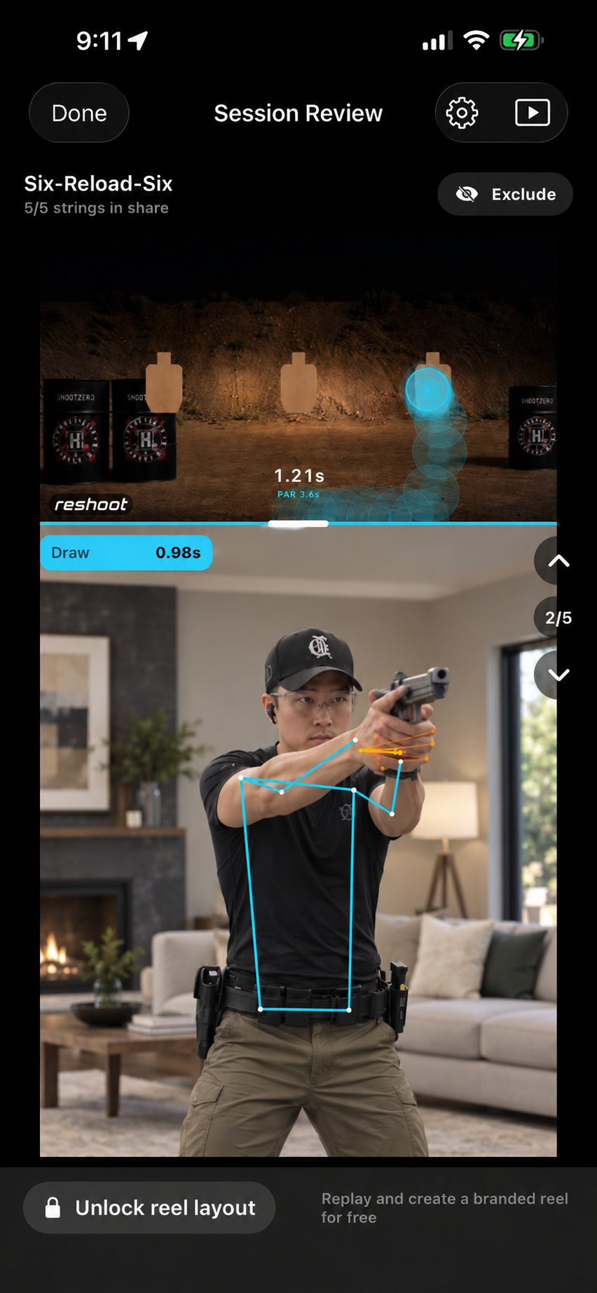 Front camera body tracking preview